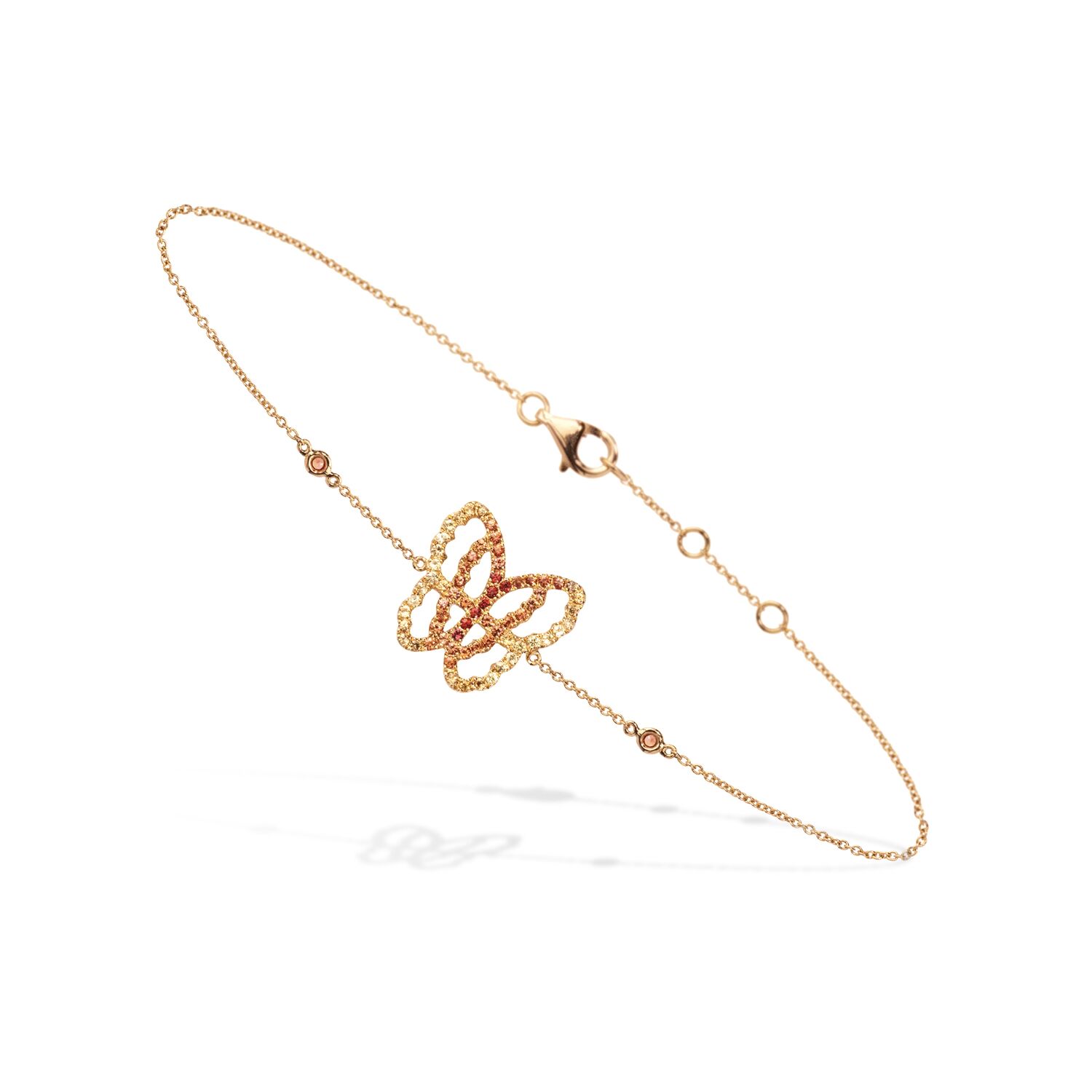 Bracelet Live Today or jaune diamants orange
