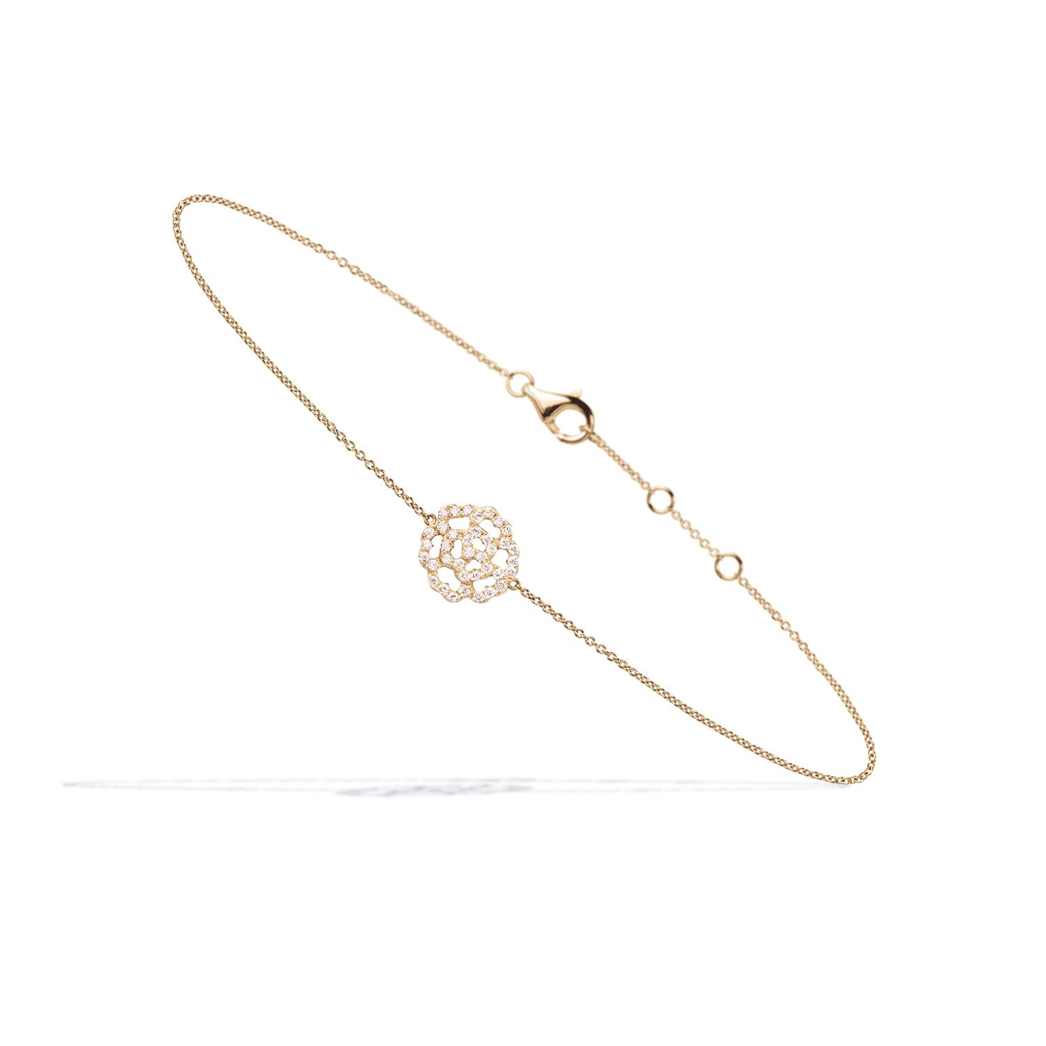 bracelet or jaune trefle luxe