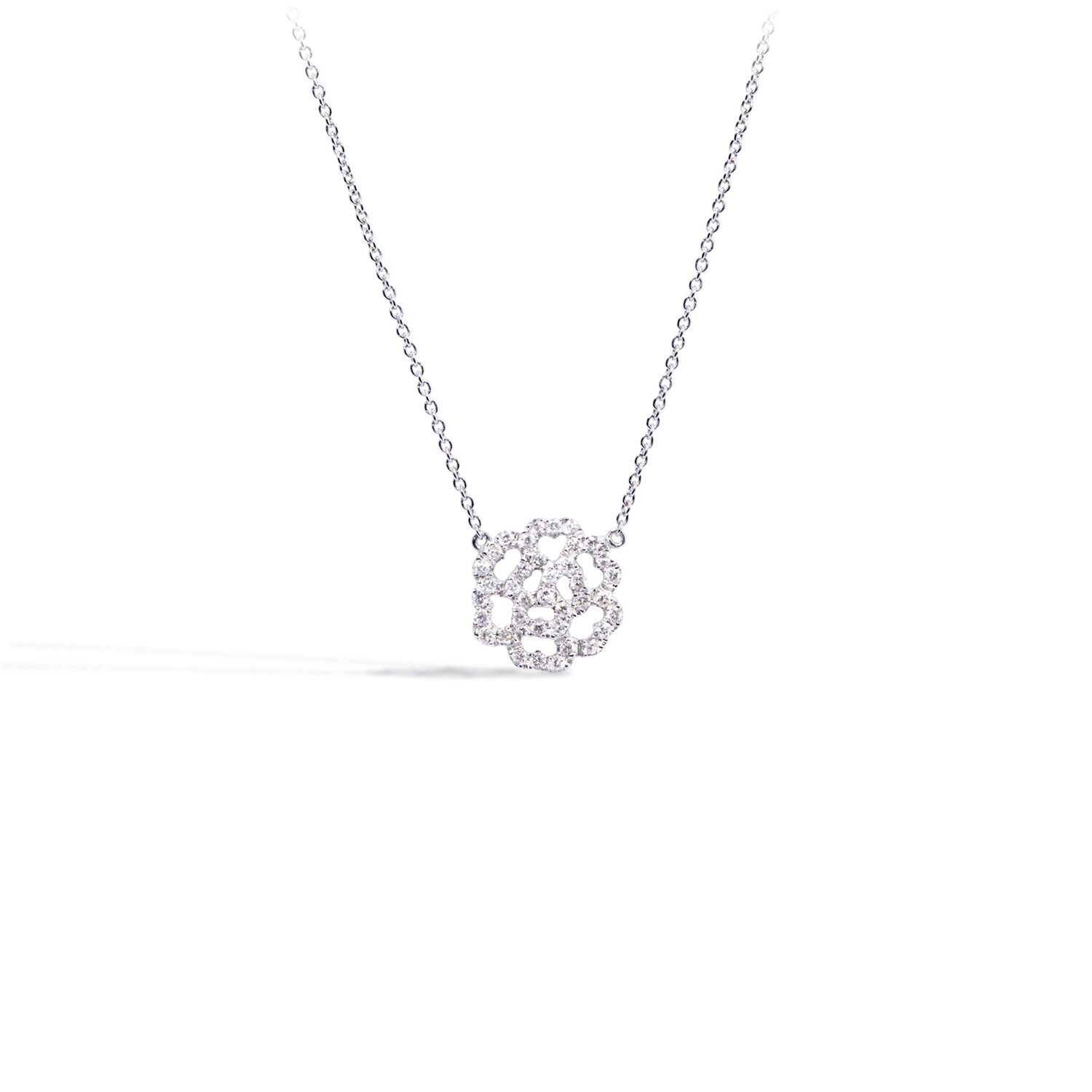 Collier trefle luxe or blanc diamant Lucky Love