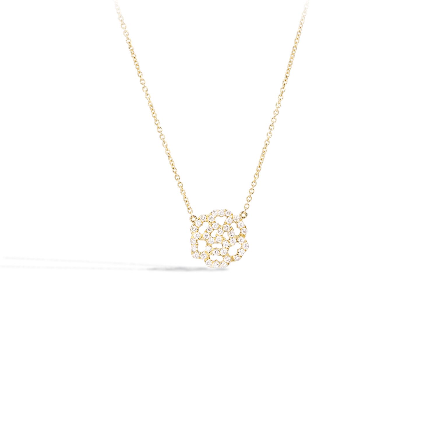 Collier trefle luxe or jaune diamant Lucky Love