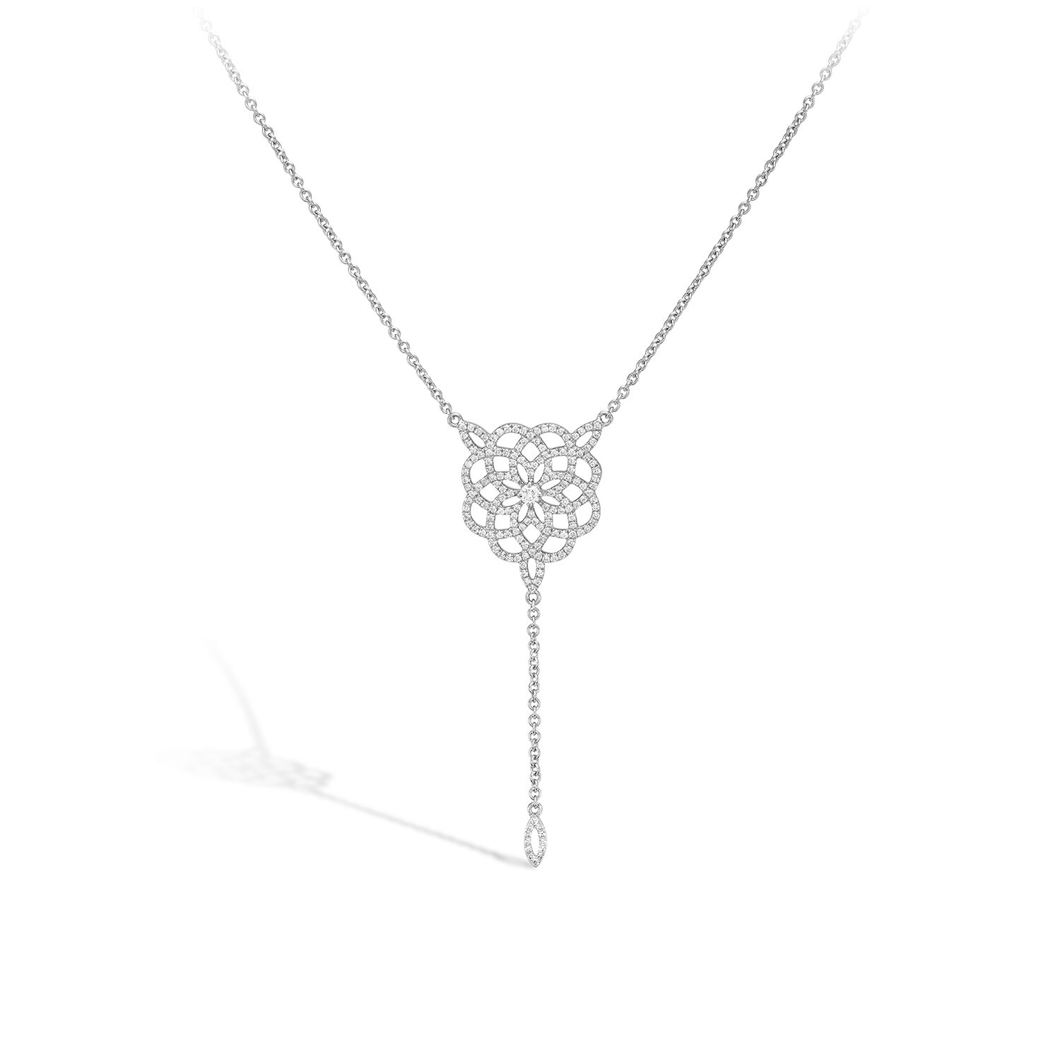 Collier or blanc pendant - wild express S