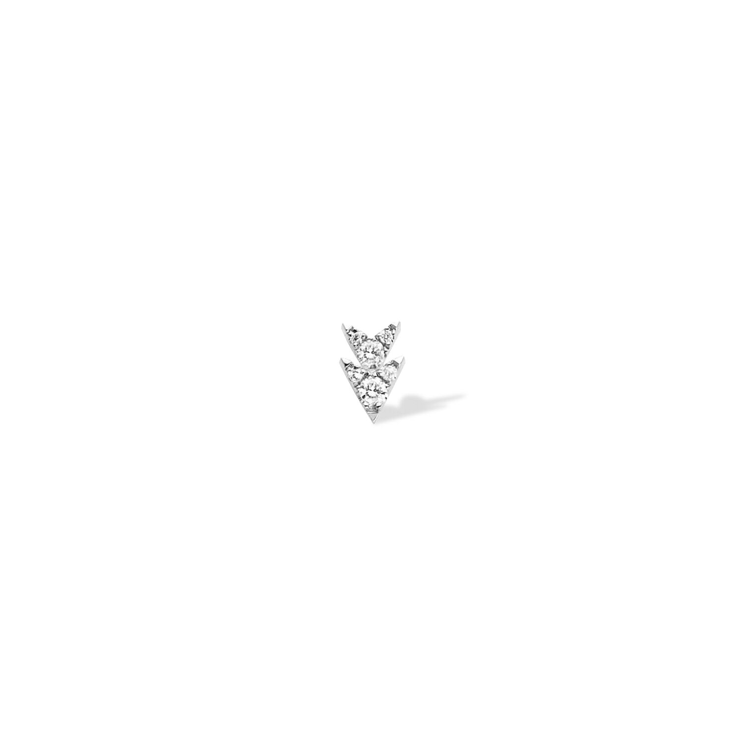 piercing Oreille or blanc - diamant arrow