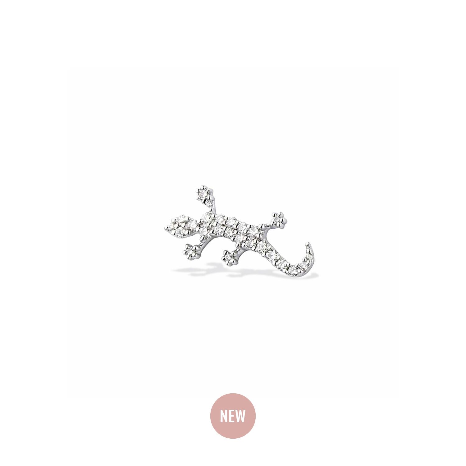 piercing Oreille or blanc - geko