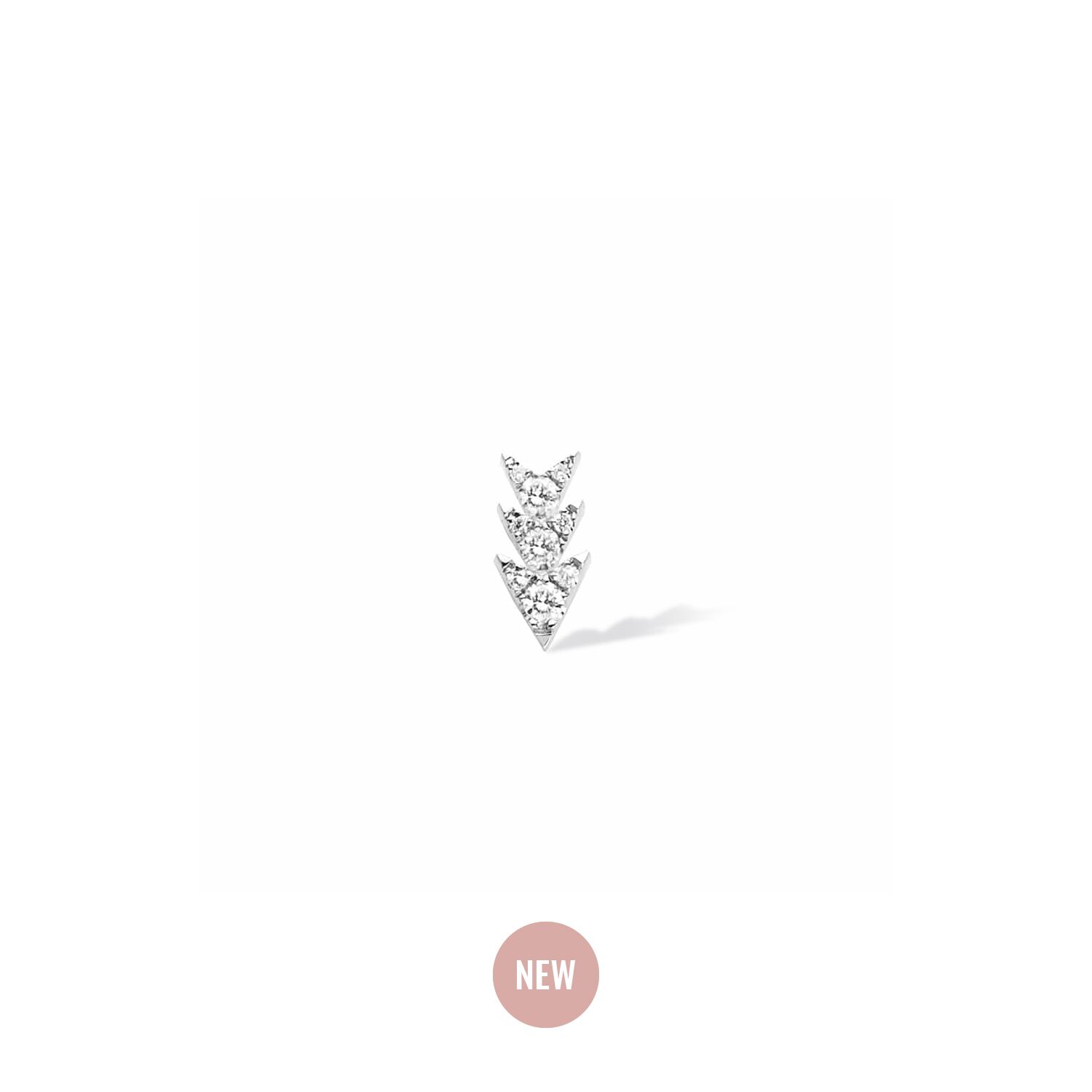 Piercing Oreille or blanc - Arrow XL