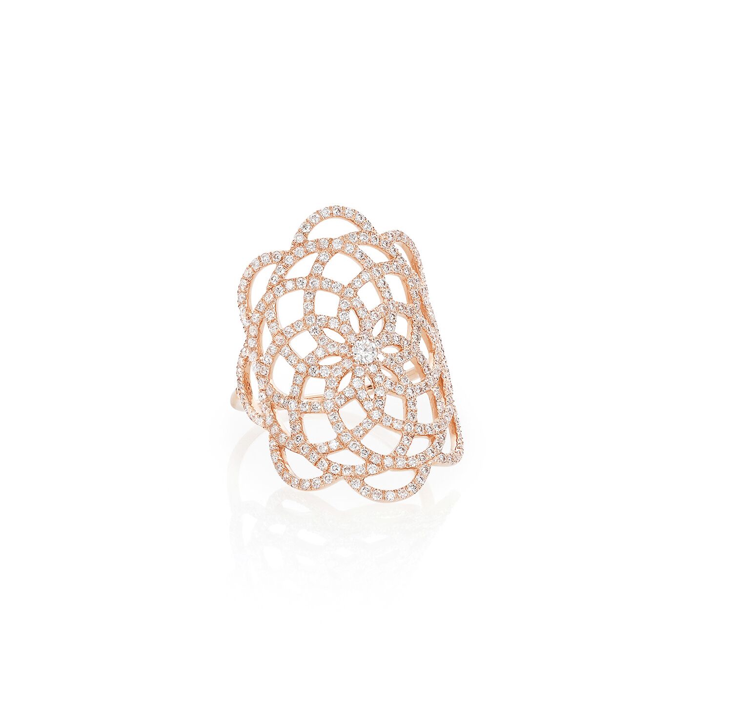 Bague or rose diamant Orient Express