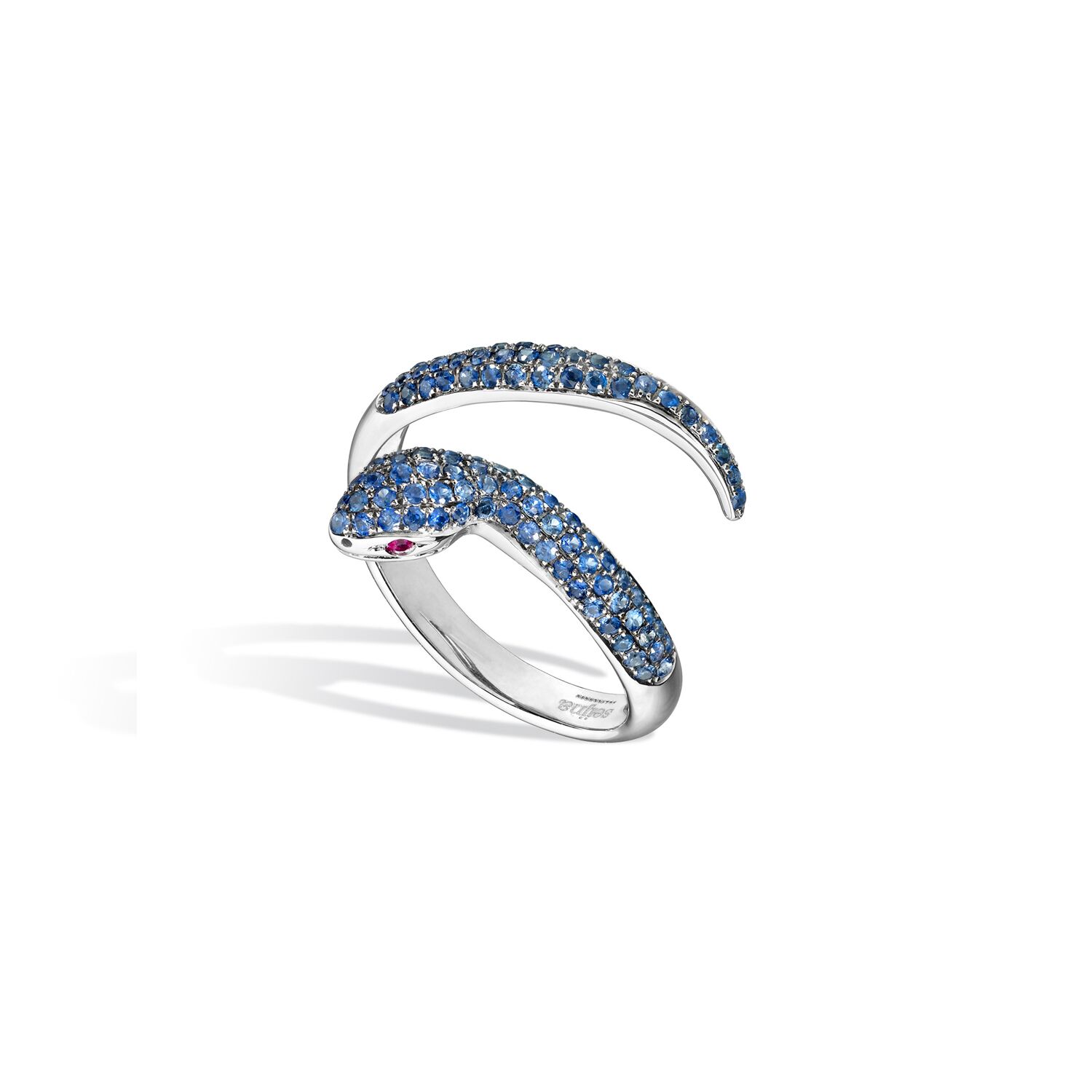 bague serpent bleu