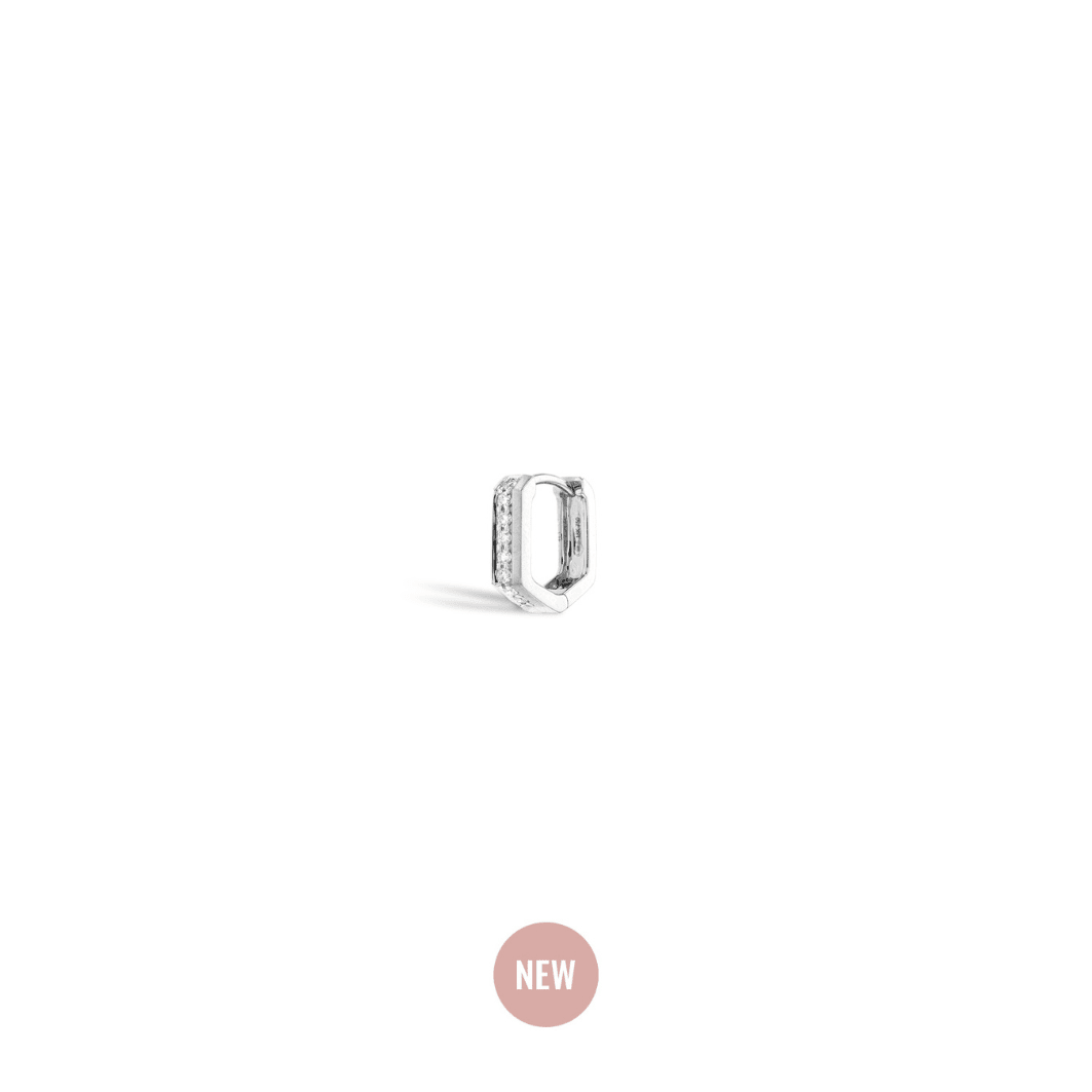 Boucle oreille unité Tribeca S Or blanc