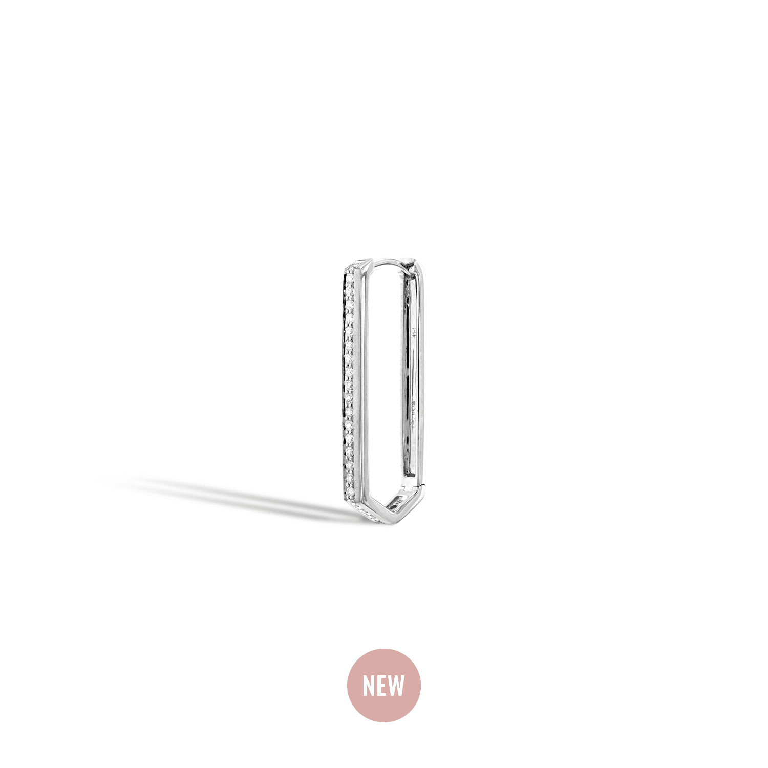 boucle oreille or blanc tribeca Large