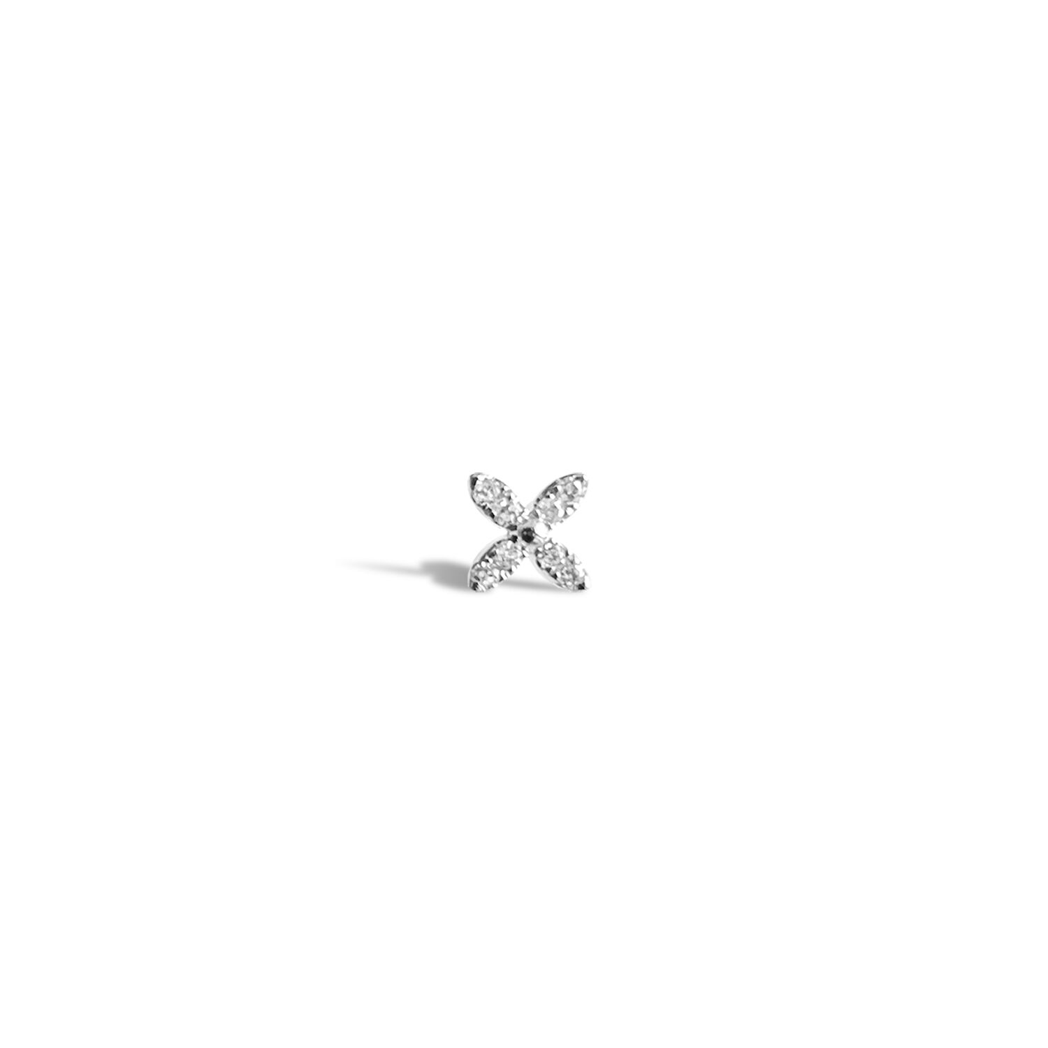 piercing oreille or blanc clover