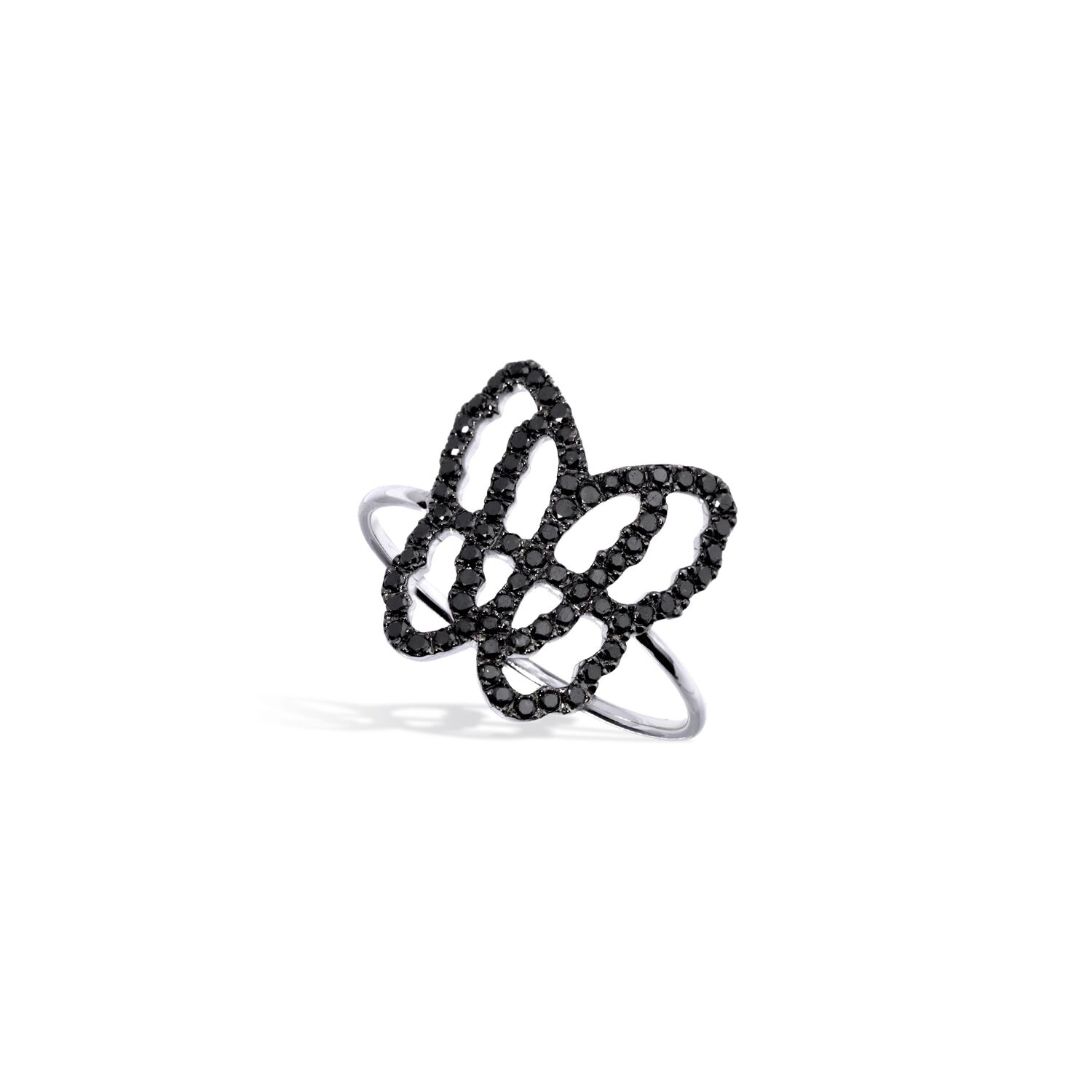 bague papillon noire