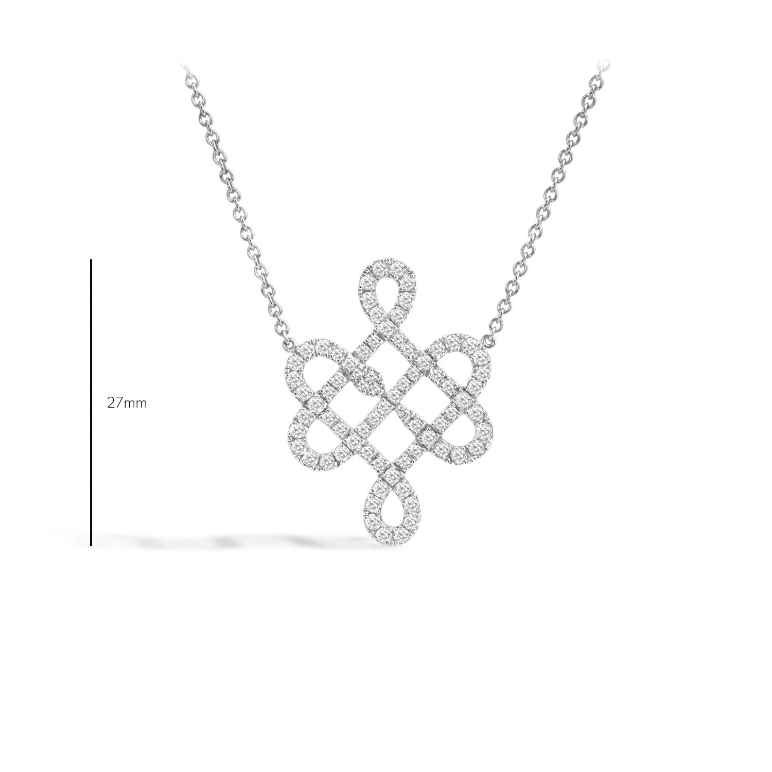 collier or blanc - LOVE ME KNOT L – Image 3