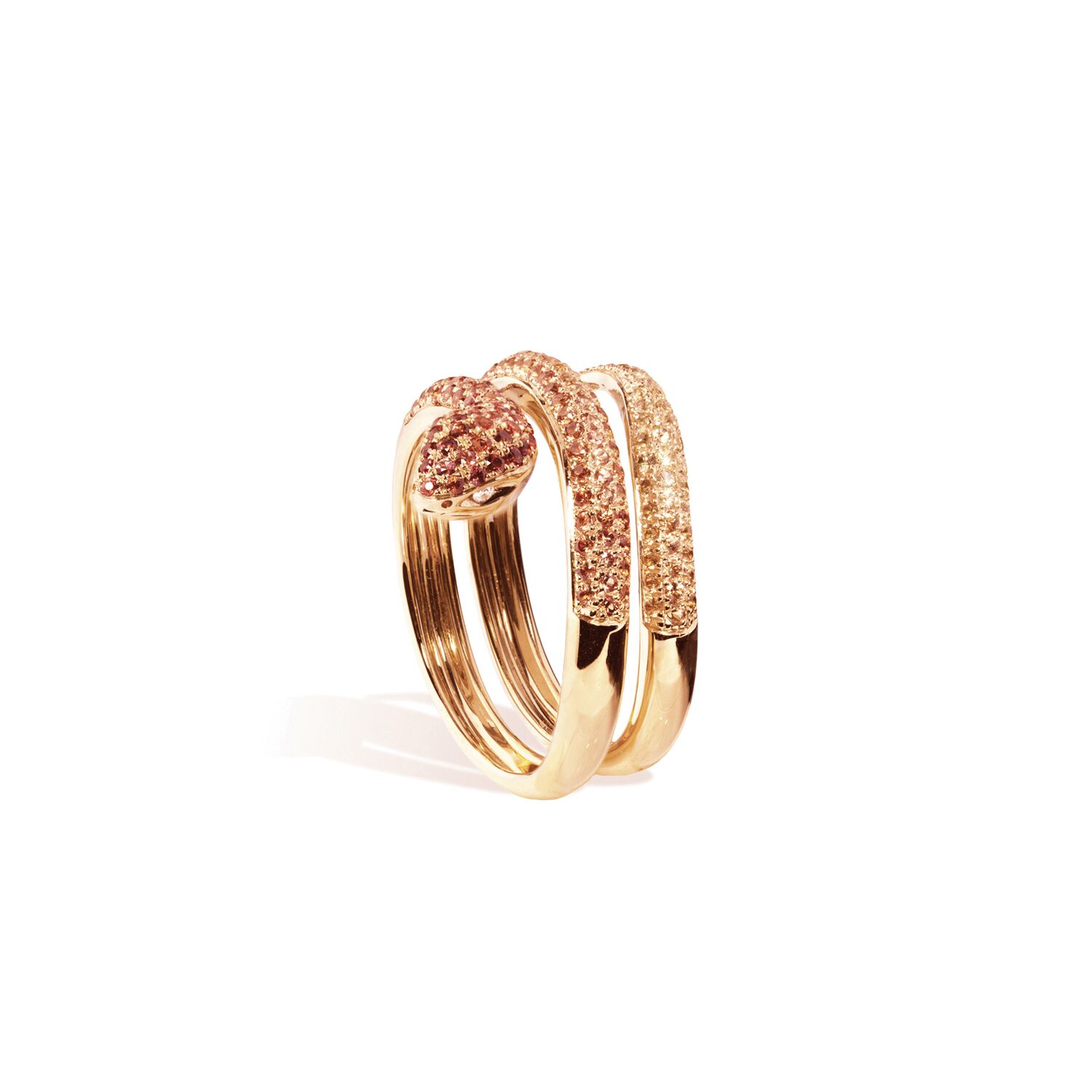 Bague serpent diamants bruns