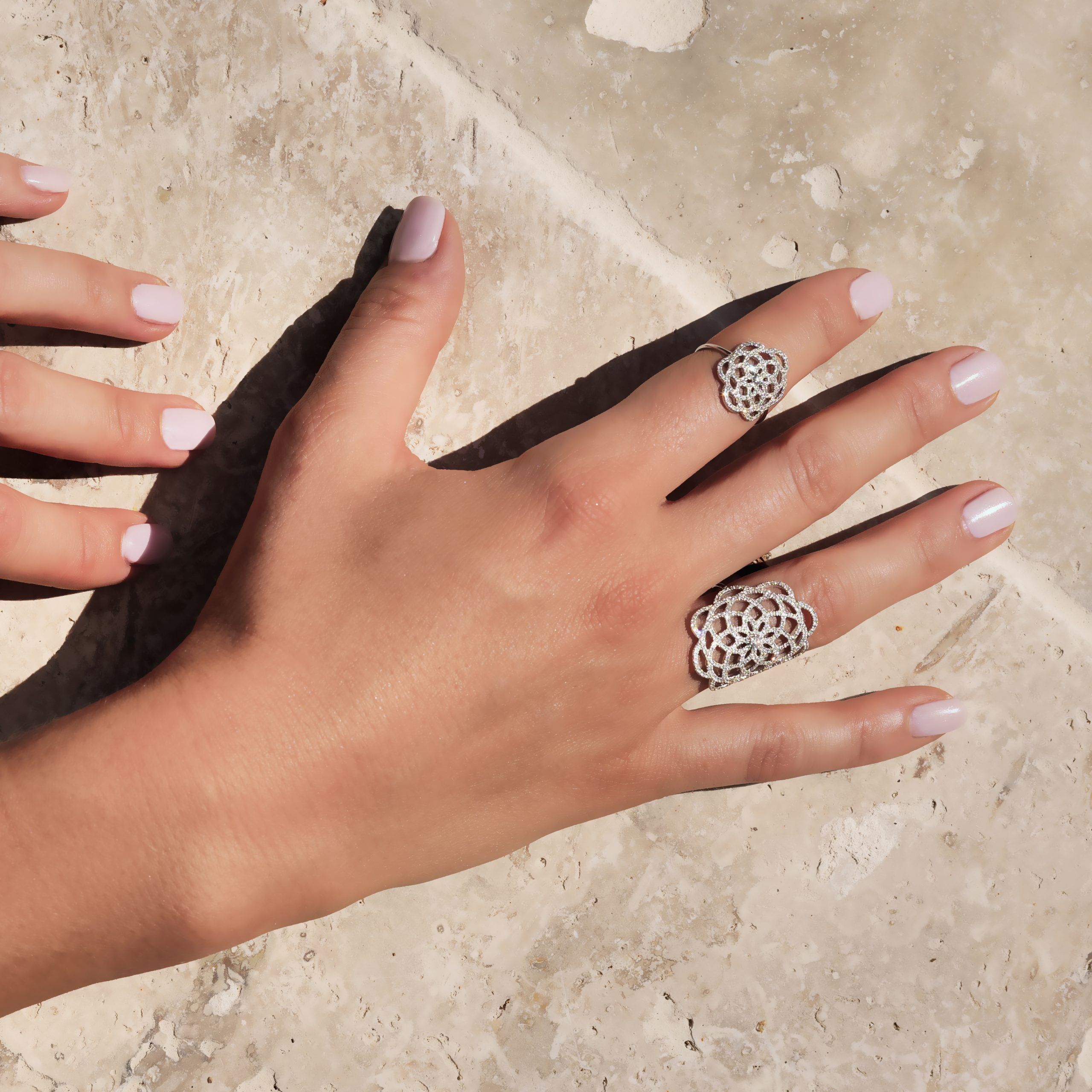 bague fleur or rose - orient express L – Image 3