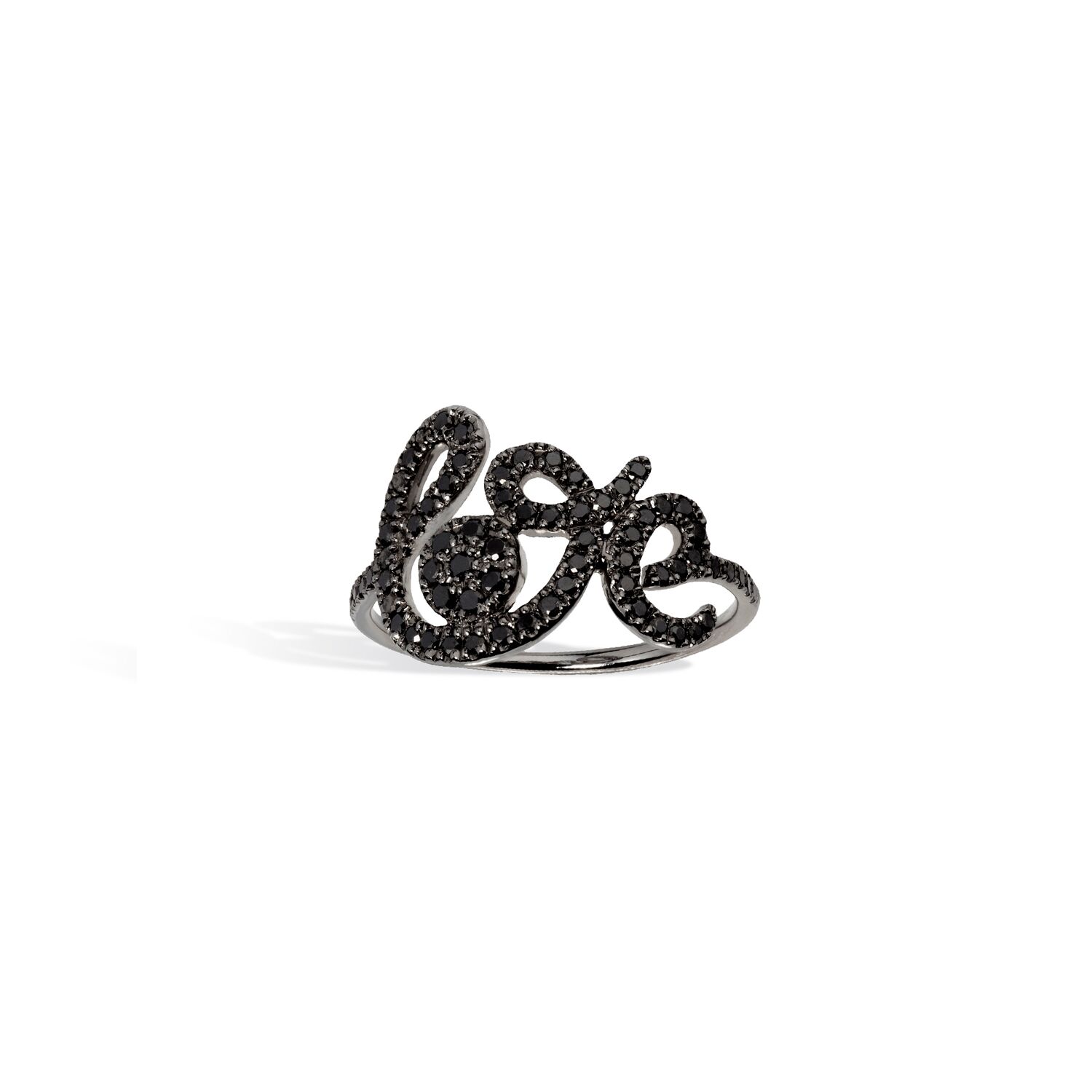 Bague Forever Love diamants noirs