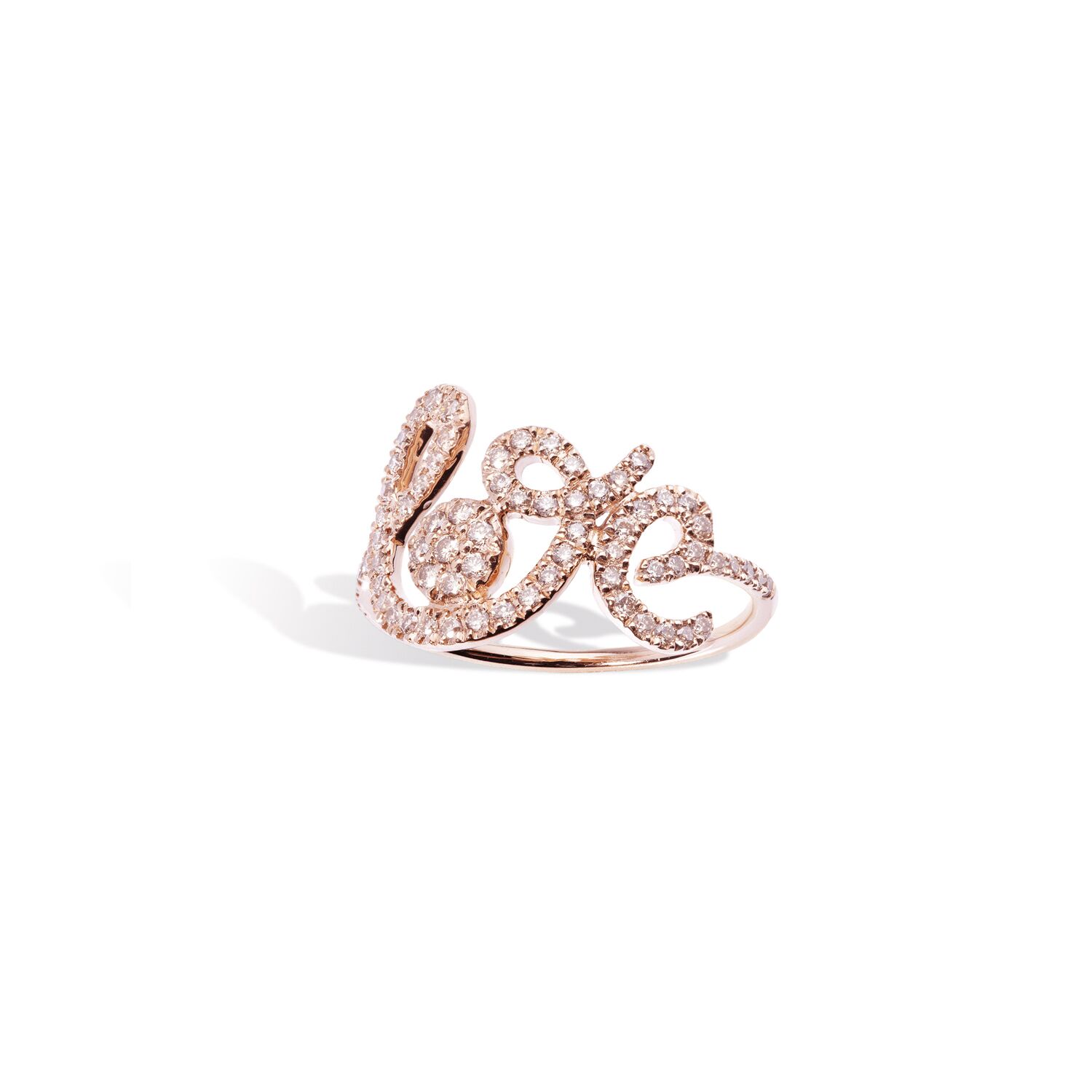 bague diamants bruns or rose