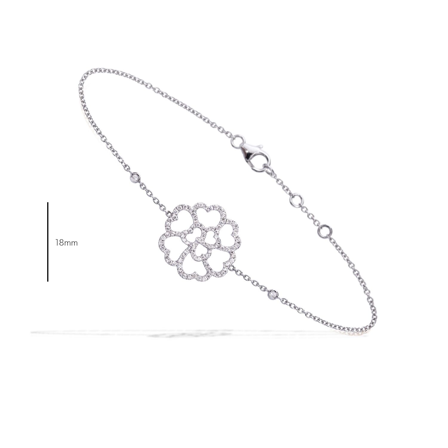 bracelet lucky love trefle or diamant