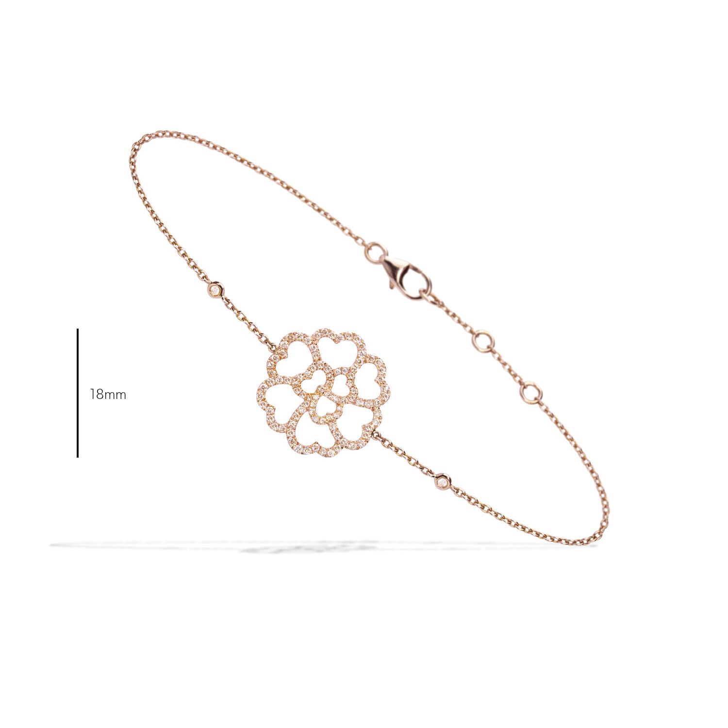 bracelet lucky love trefle dimensions