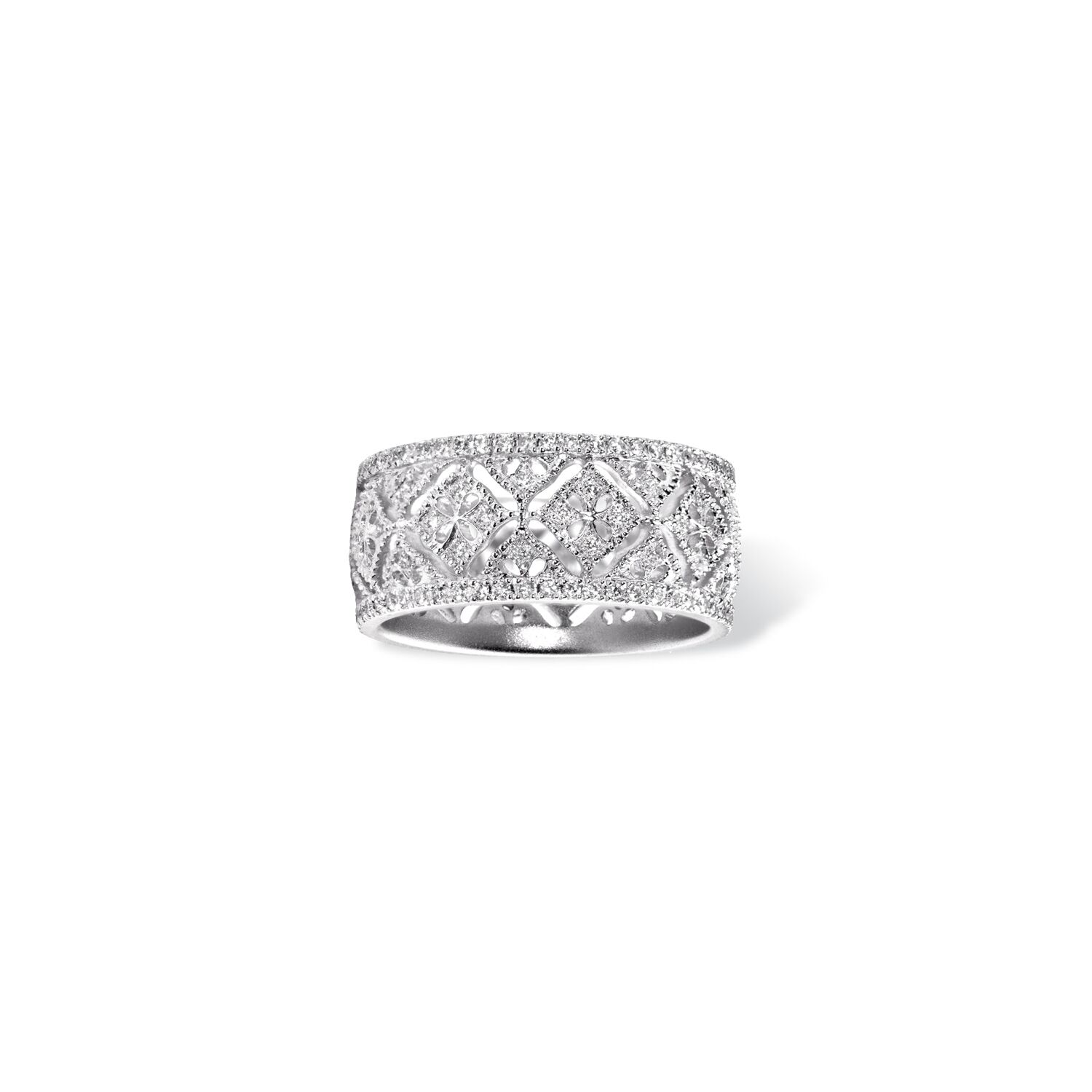 Bague dentelle or blanc Montefiore
