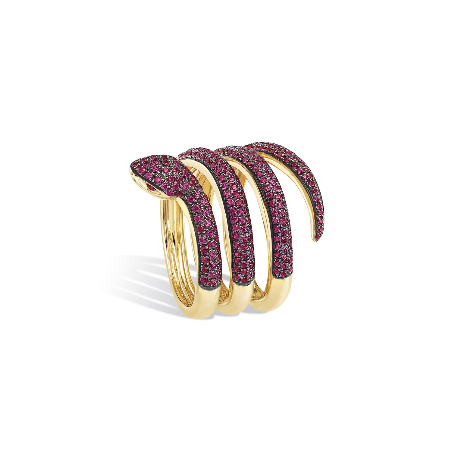 bague or jaune serpent