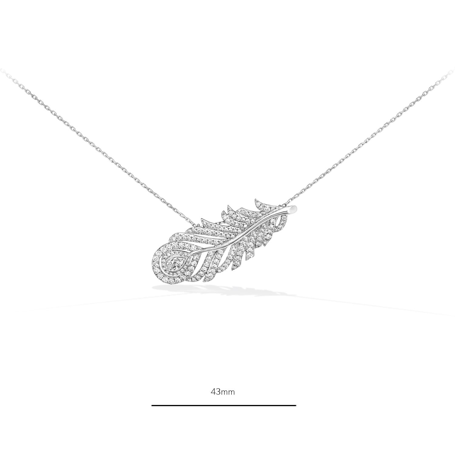 Collier Plume Or Blanc – Image 4