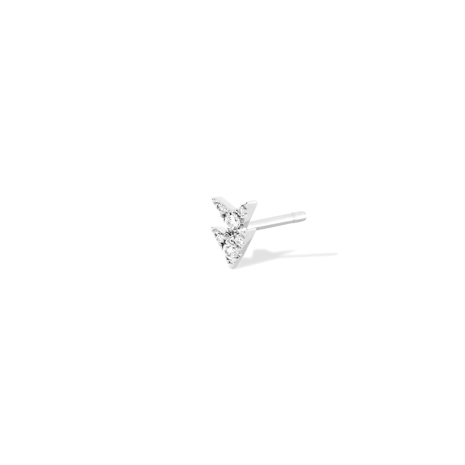 piercing Oreille or blanc - diamant arrow – Image 3