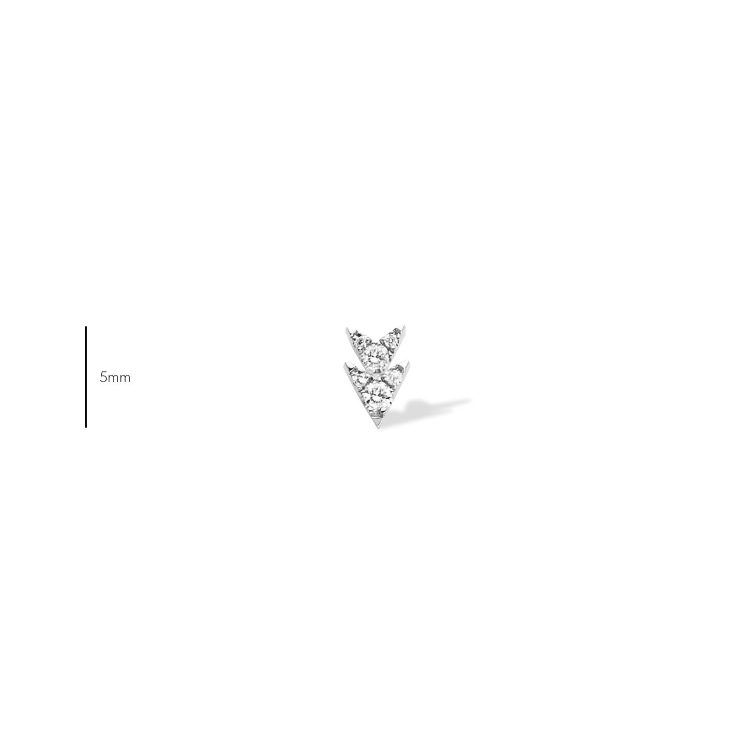 piercing Oreille or blanc - diamant arrow – Image 4
