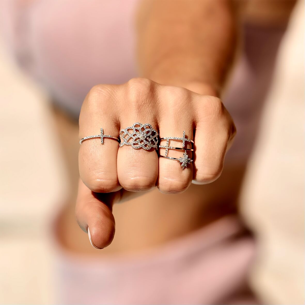 Bague or blanc - the cross – Image 2