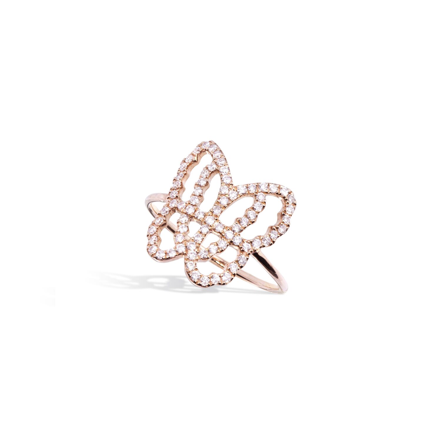 Bague papillon or ROSE DIAMANTS