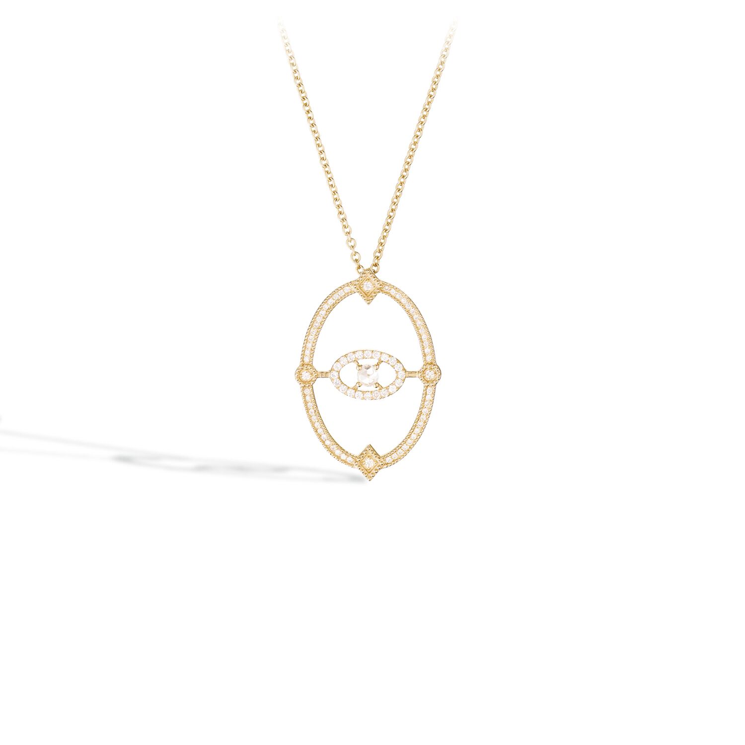 Collier or jaune pendentif - Daisy 1925