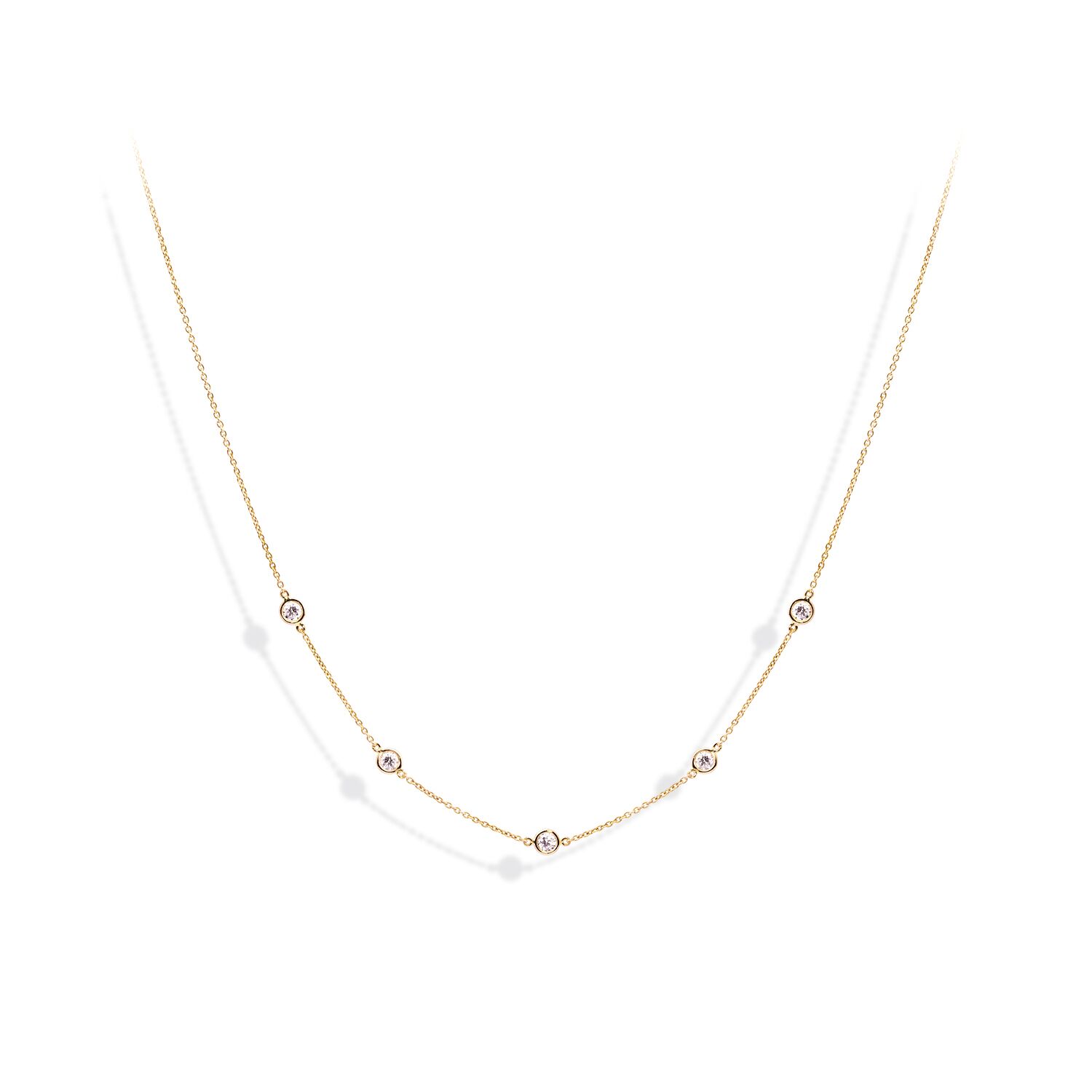 collier ras cou or jaune