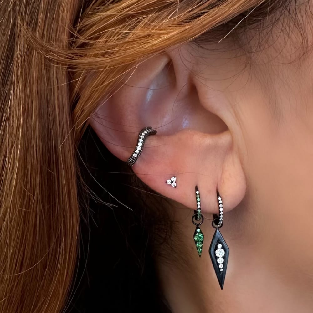 Trio or rose jaune porté