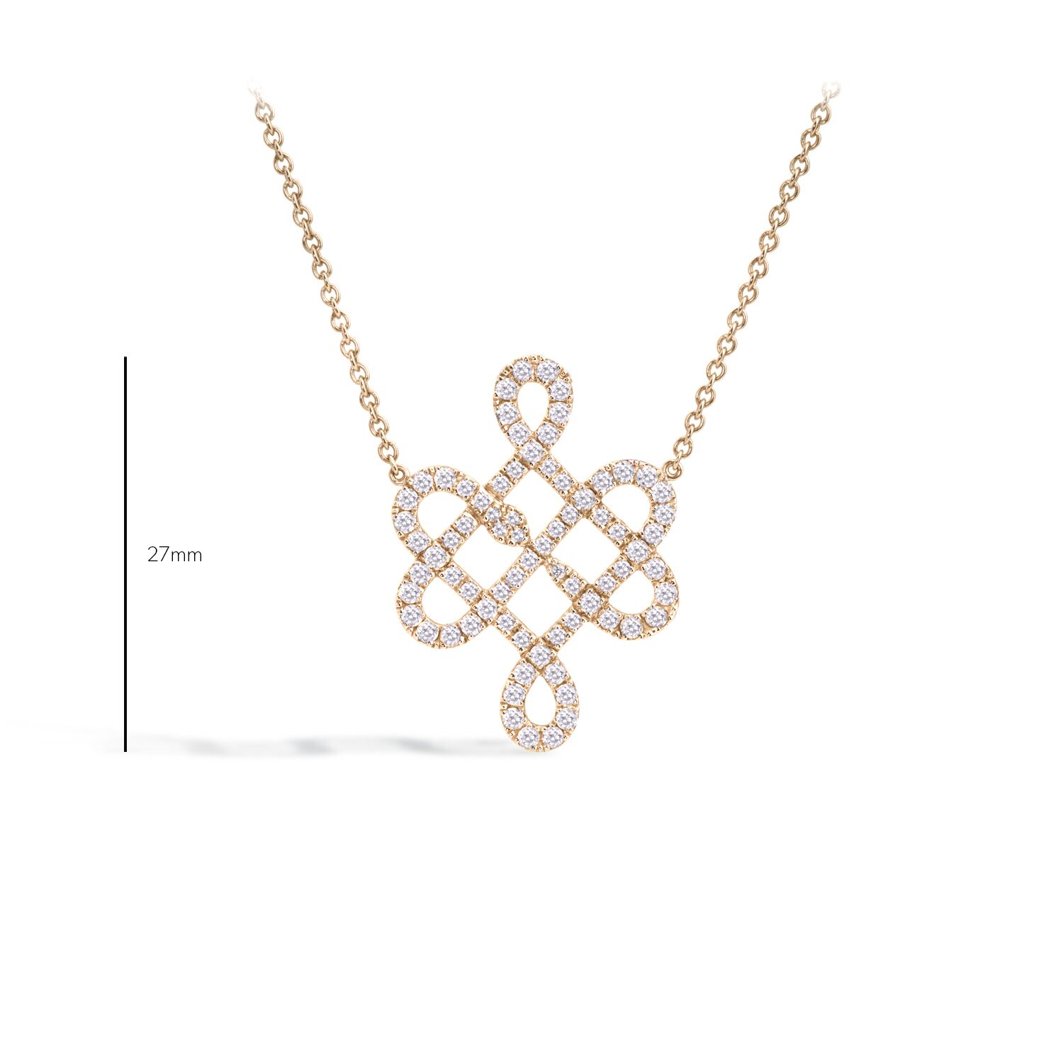 collier or jaune - LOVE ME KNOT L – Image 3