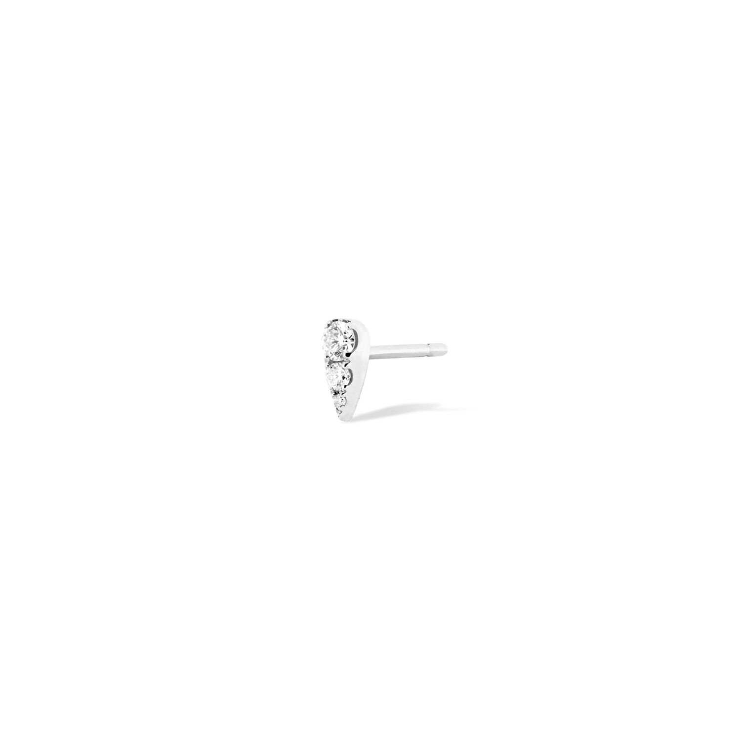 Piercing oreille femme poire or blanc