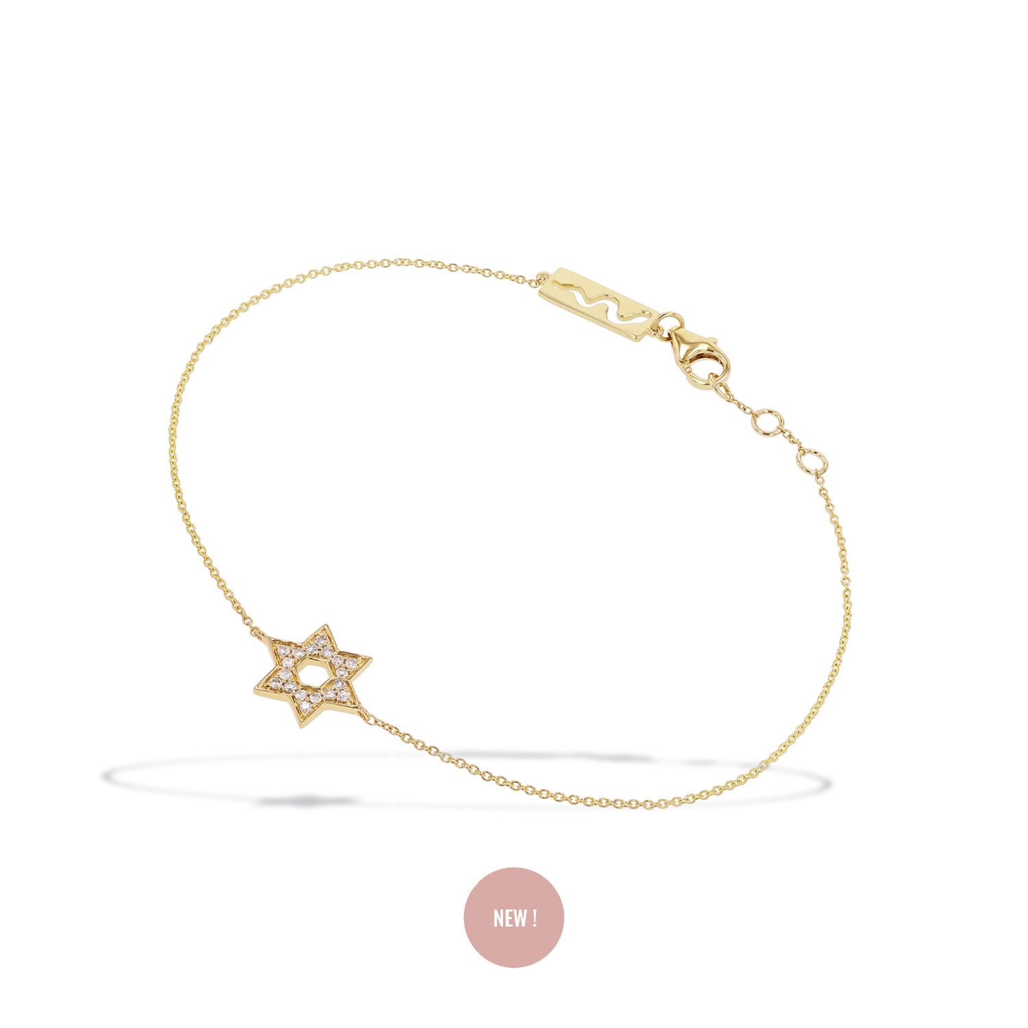 bracelet etoile david or jaune