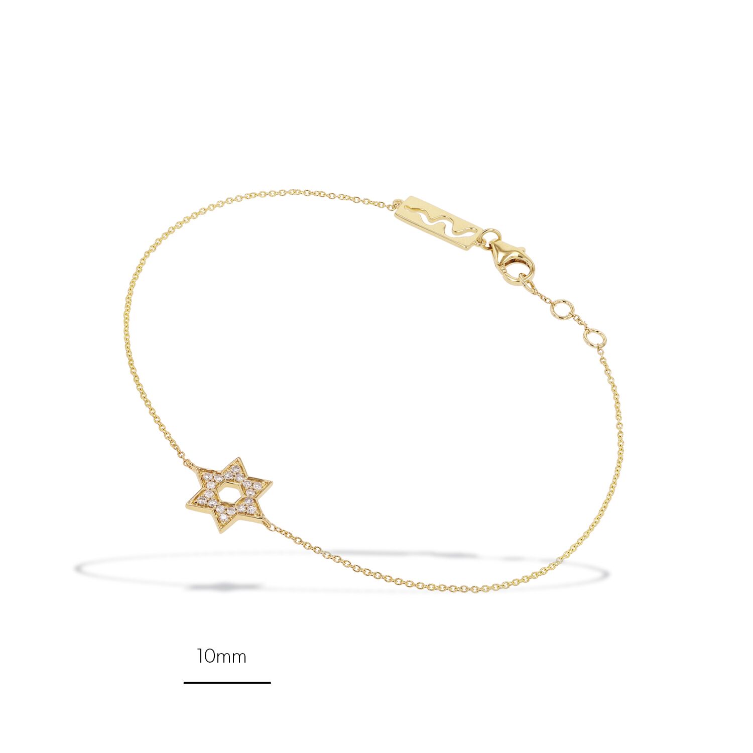 bracelet etoile david or jaune