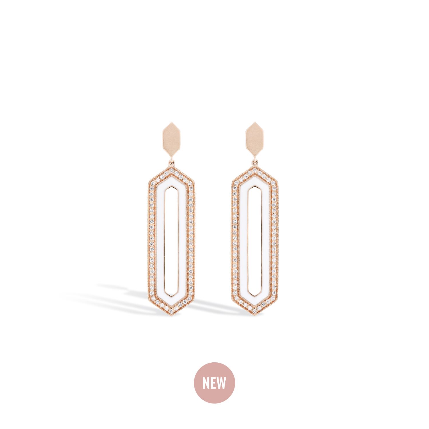 Boucle Oreille Portofino or rose