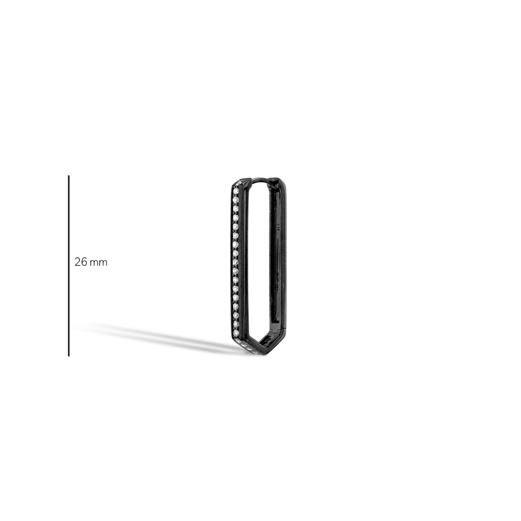 Boucle oreille unité Tribeca Or Noir dimension