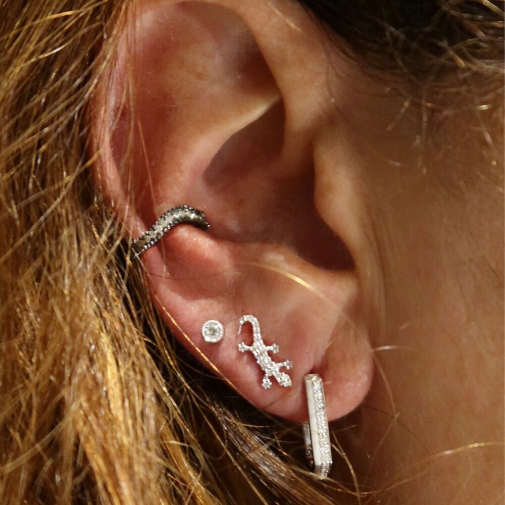 Stud piercing or blanc 2